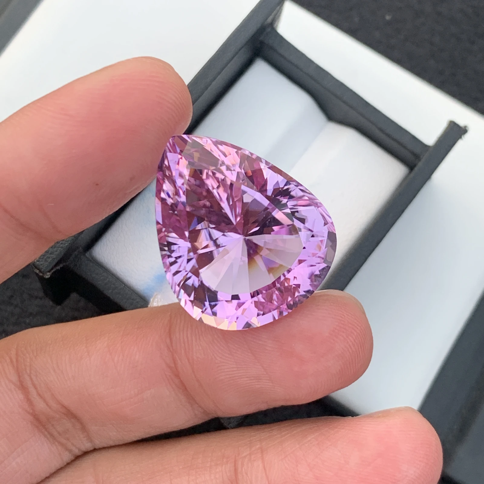 74.20 ct Natural Pink Kunzite Pear Shape Loose Gemstone from Afghanistan — view 14